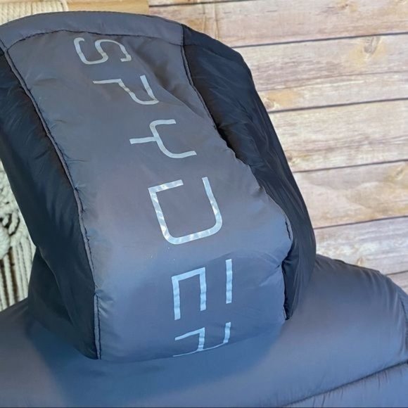 Spyder | ‘Circuit’ Black & Grey Water Repellent Rain & Snow Hooded Puffer Jacket - Picture 9 of 14